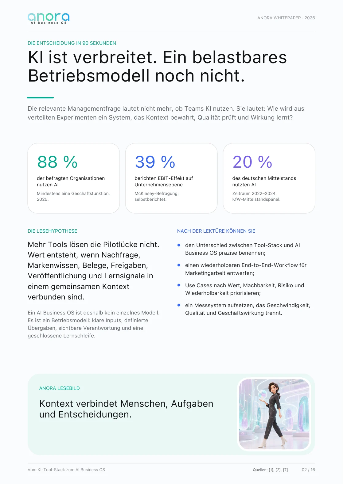 Beispielseite aus dem Whitepaper Vom KI-Tool-Stack zum AI Business OS