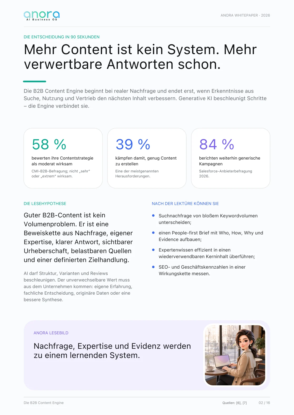 Beispielseite aus dem Whitepaper Die B2B Content Engine