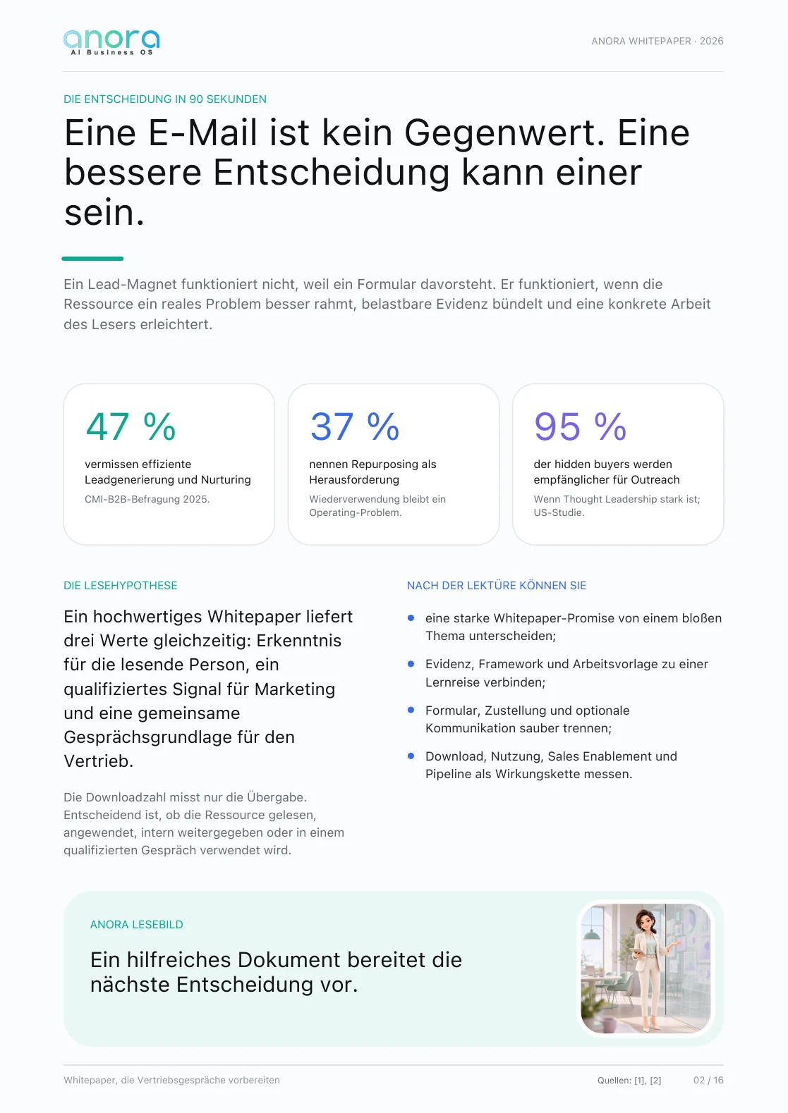 Beispielseite aus dem Whitepaper Whitepaper, die Vertriebsgespräche vorbereiten