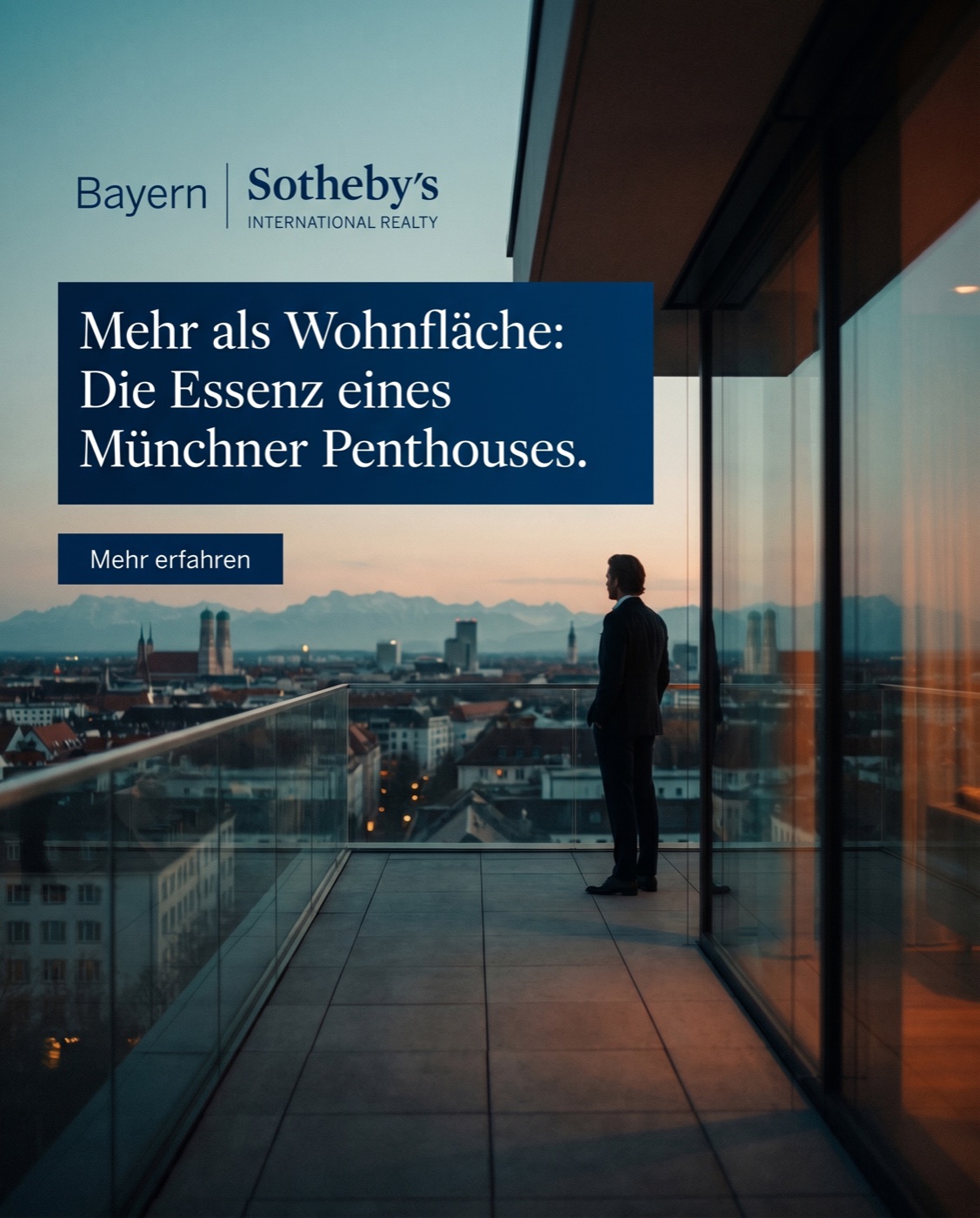 Originaler Instagram-Post über ein Münchner Penthouse aus dem ANORA Social Media Generator